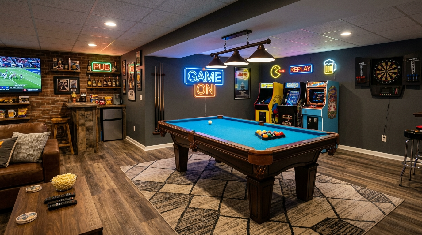 Create a dedicated display zone for helmets or props